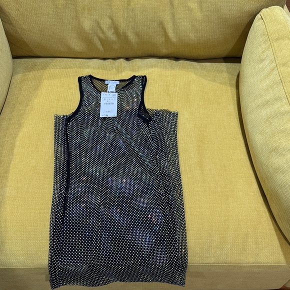 Zara Elegant Black and Silver Maxi Dress - Picture 3 of 4